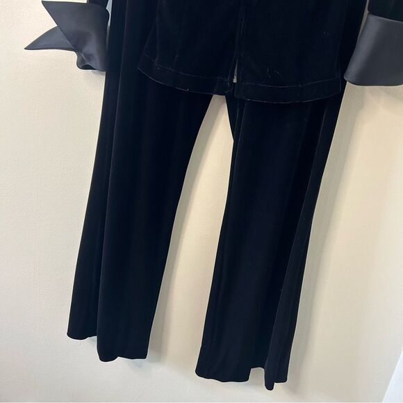JS Collections Black Velvet Pants & Longsleeve Top Set Women’s 4 great preworn c - Picture 12 of 15